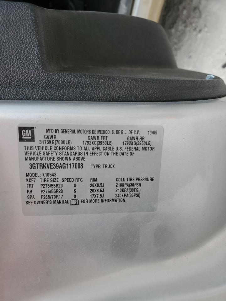 2010 GMC Sierra K1500 Sle VIN: 3GTRKVE39AG117008 Lot: 82648745