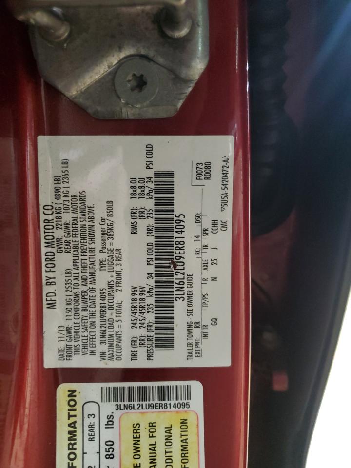 2014 Lincoln Mkz Hybrid VIN: 3LN6L2LU9ER814095 Lot: 90452715