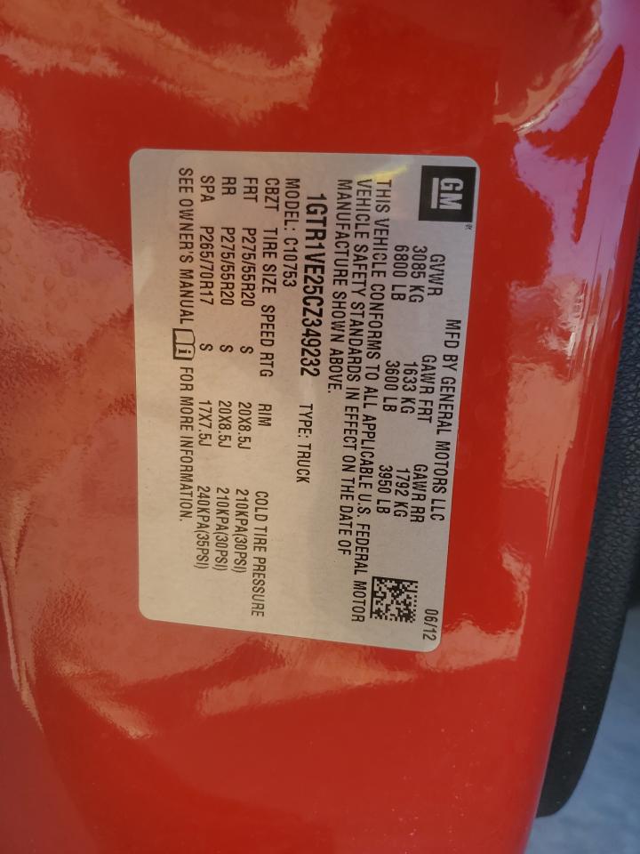 2012 GMC Sierra C1500 Sle VIN: 1GTR1VE25CZ349232 Lot: 87231925