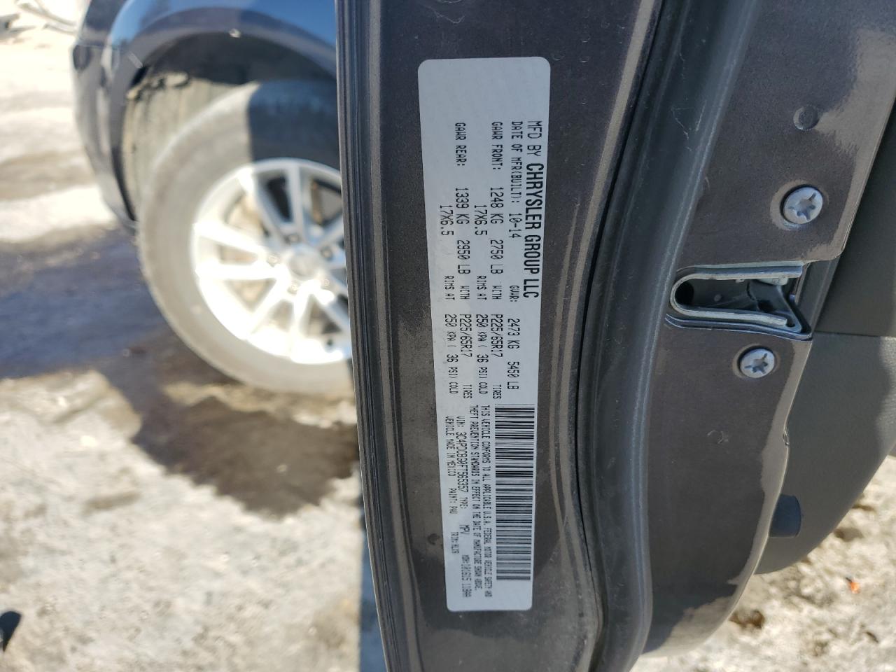 2015 Dodge Journey Sxt VIN: 3C4PDCBG0FT565357 Lot: 89920265