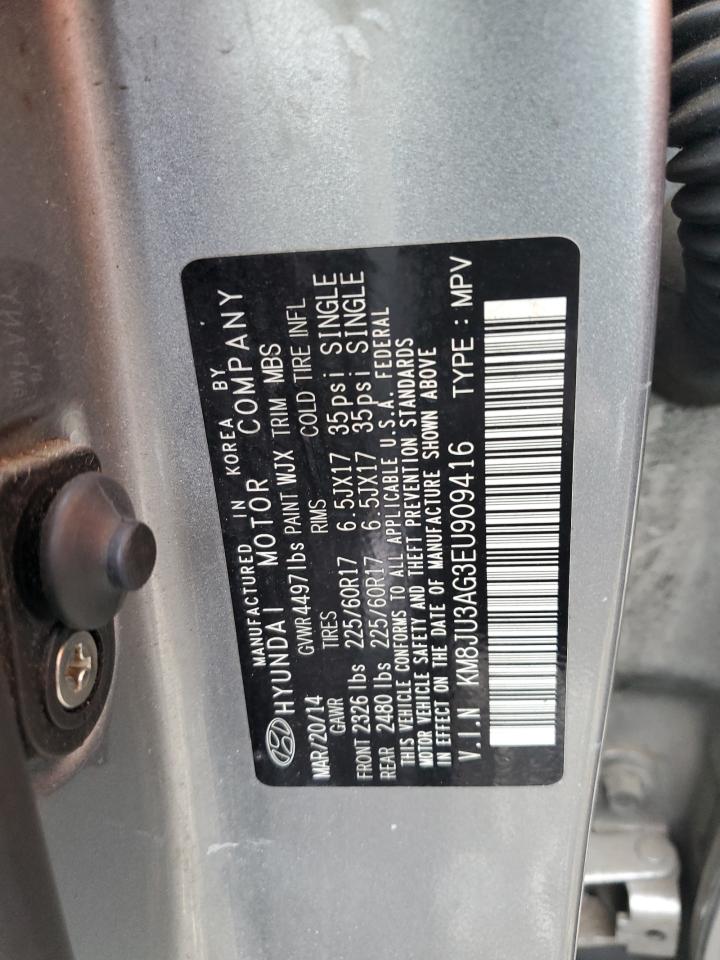 2014 Hyundai Tucson Gls VIN: KM8JU3AG3EU909416 Lot: 86684765