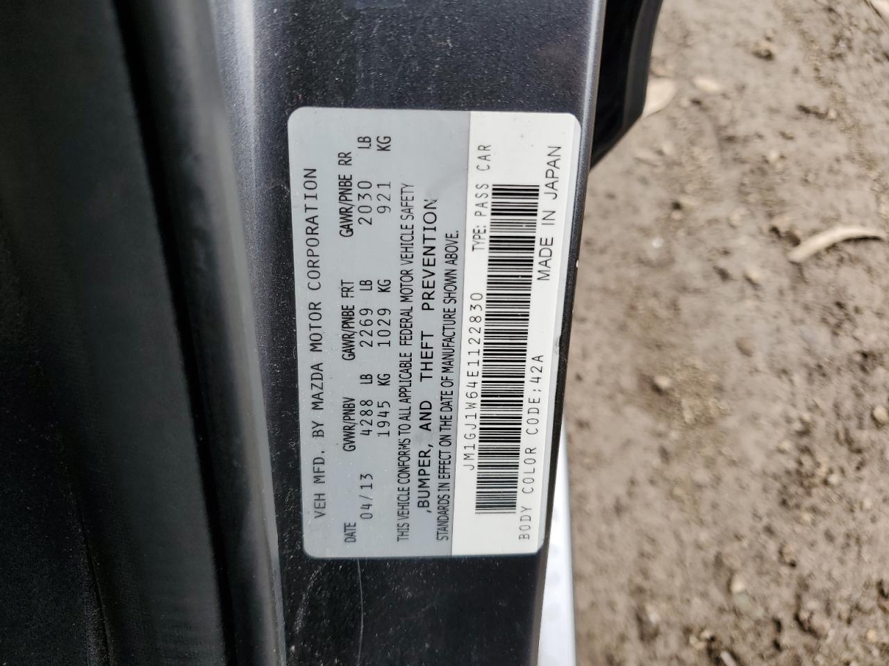 2014 Mazda 6 Grand Touring VIN: JM1GJ1W64E1122830 Lot: 89475845