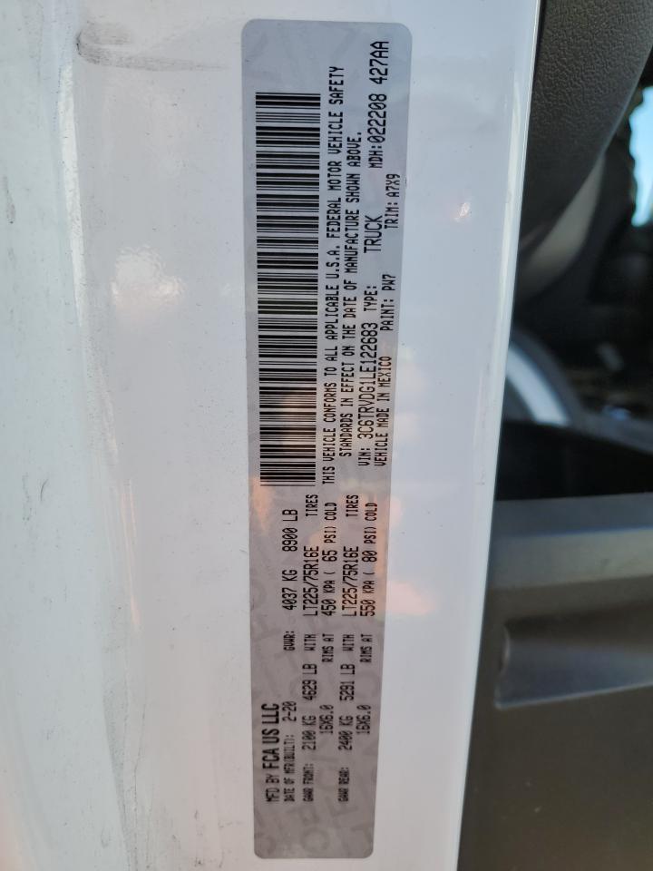 2020 Ram Promaster 2500 Delivery Van VIN: 3C6TRVDG1LE122683 Lot: 91098065