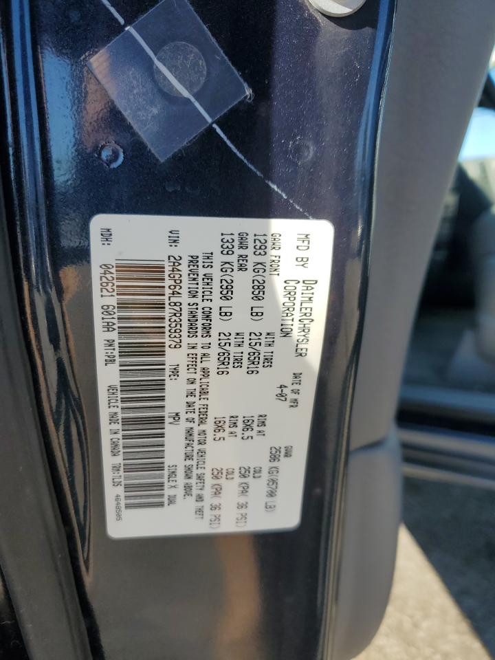 2007 Chrysler Town & Country Limited VIN: 2A4GP64L87R359379 Lot: 86832825