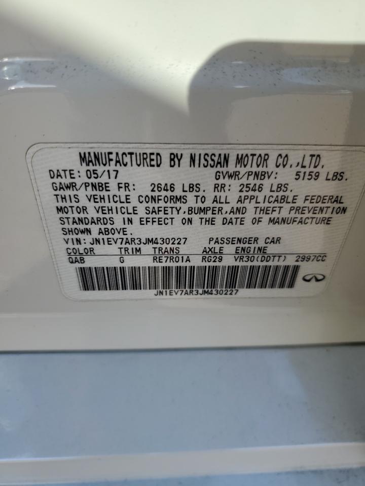 2018 Infiniti Q50 Luxe VIN: JN1EV7AR3JM430227 Lot: 82628625