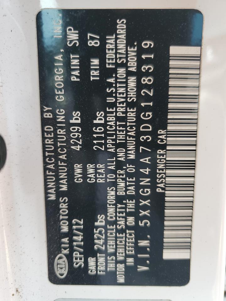 2013 Kia Optima Ex VIN: 5XXGN4A73DG128319 Lot: 84944405