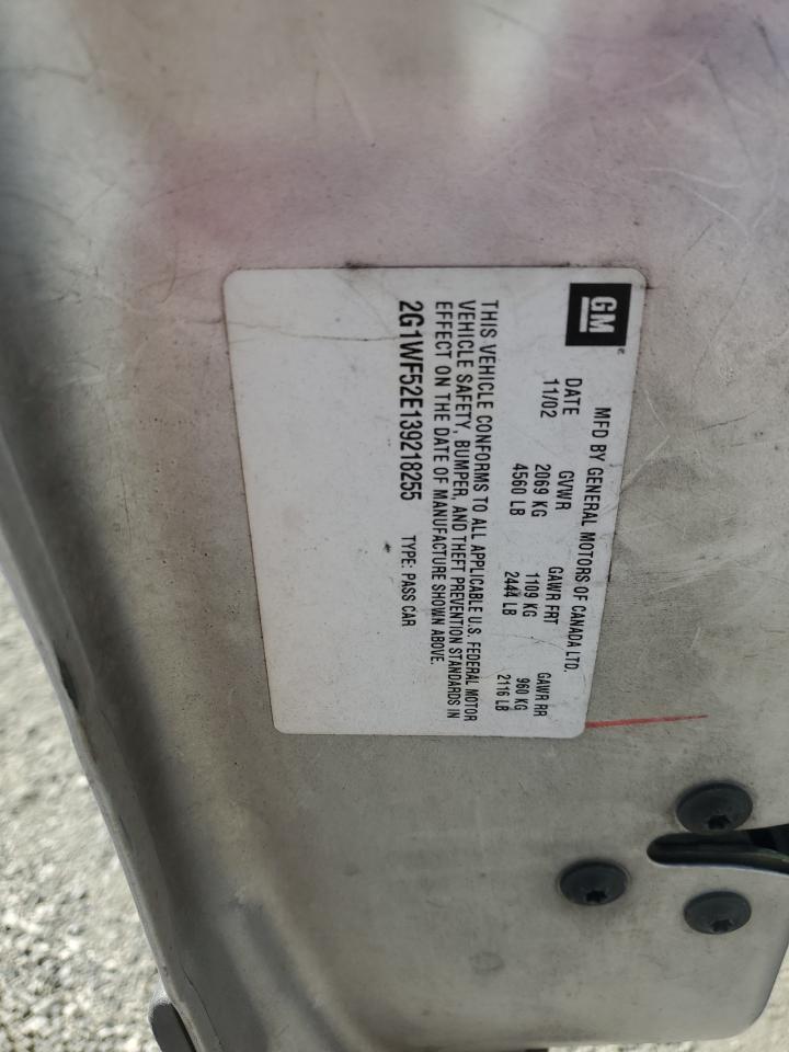 2003 Chevrolet Impala VIN: 2G1WF52E139218255 Lot: 86314905