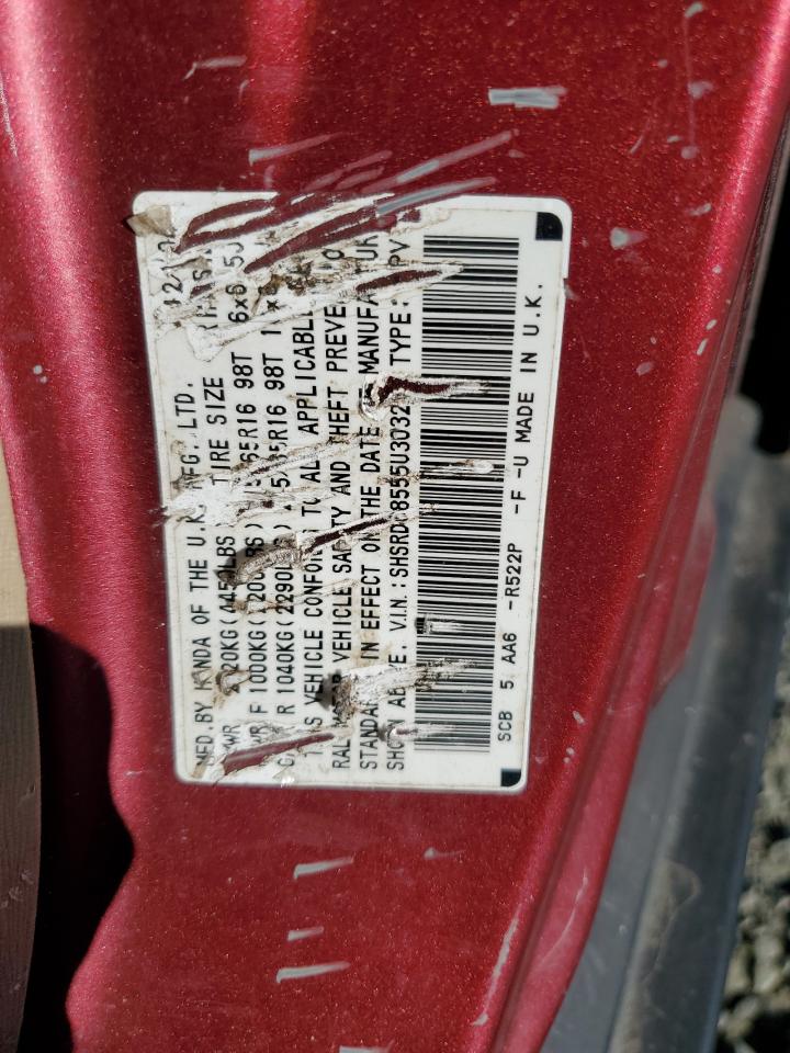 2005 Honda Cr-V Lx VIN: SHSRD68555U303257 Lot: 82440895