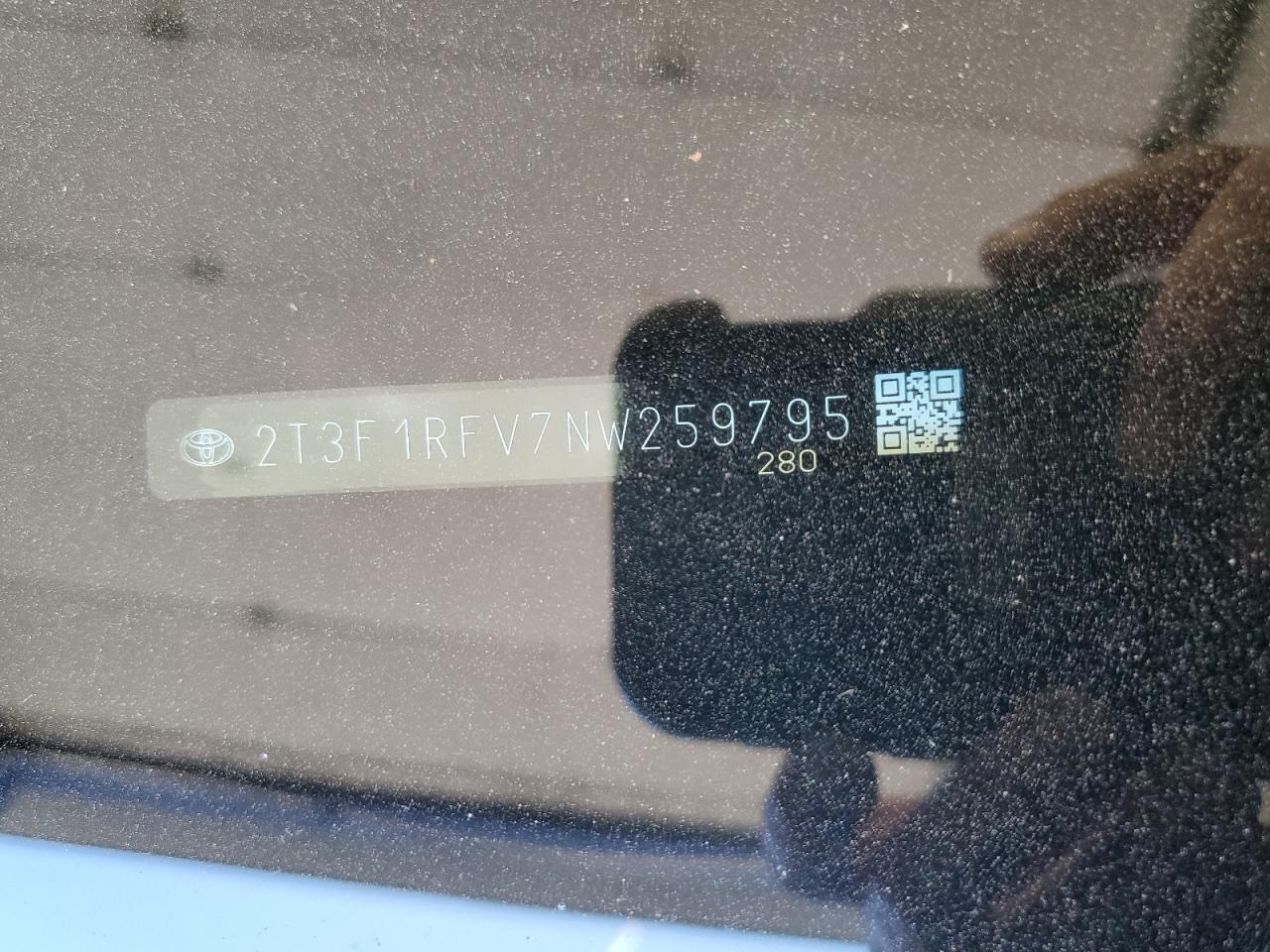 2022 Toyota Rav4 Le VIN: 2T3F1RFV7NW259795 Lot: 84891145