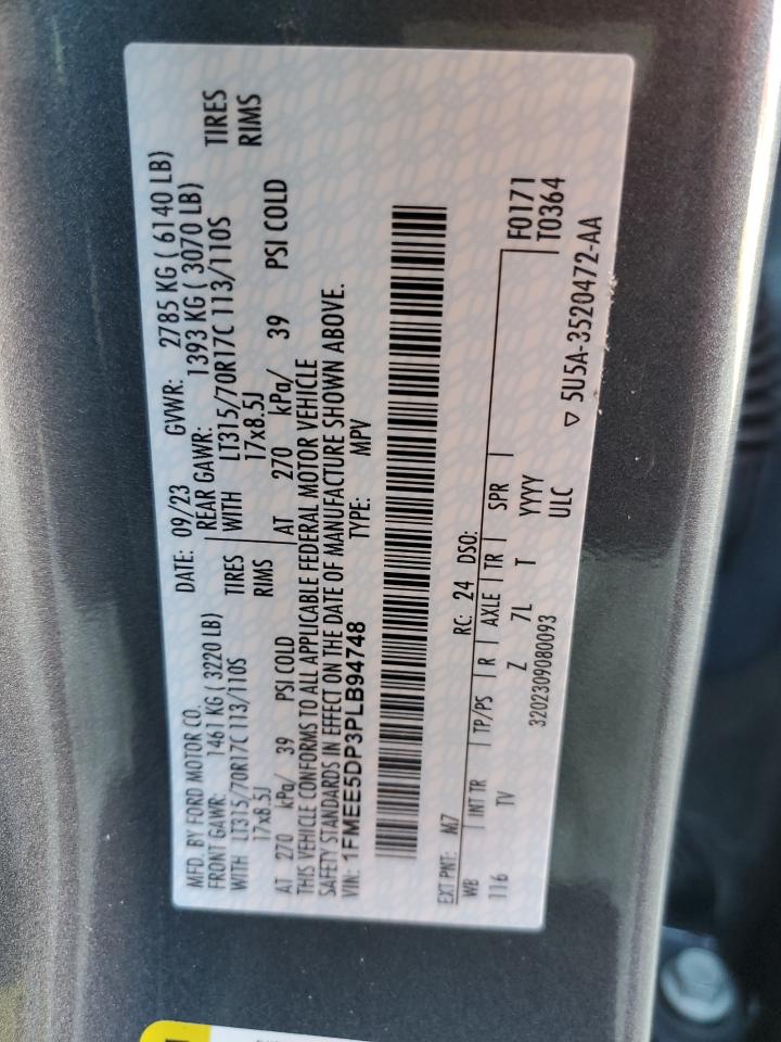 2023 Ford Bronco Base VIN: 1FMEE5DP3PLB94748 Lot: 82261315