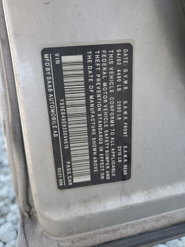 2002 Saab 9-5 Linear VIN: YS3EB49E823044618 Lot: 82352735