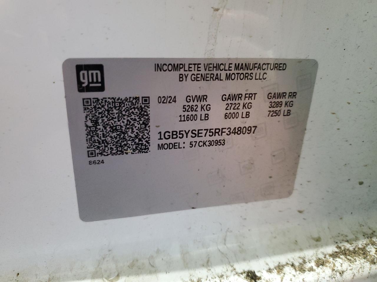 2024 Chevrolet Silverado K3500 VIN: 1GB5YSE75RF348097 Lot: 82009075