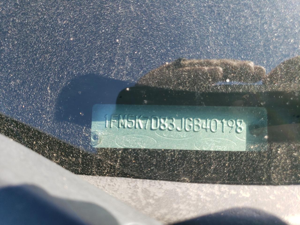 2018 Ford Explorer Xlt VIN: 1FM5K7D83JGB40198 Lot: 82204575