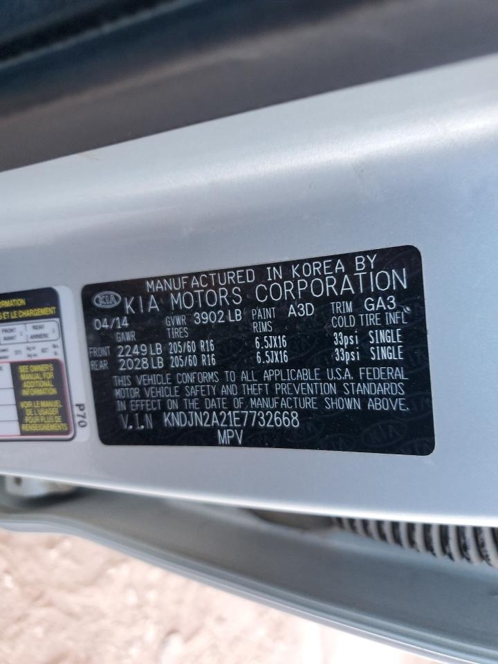 2014 Kia Soul VIN: KNDJN2A21E7732668 Lot: 82210365