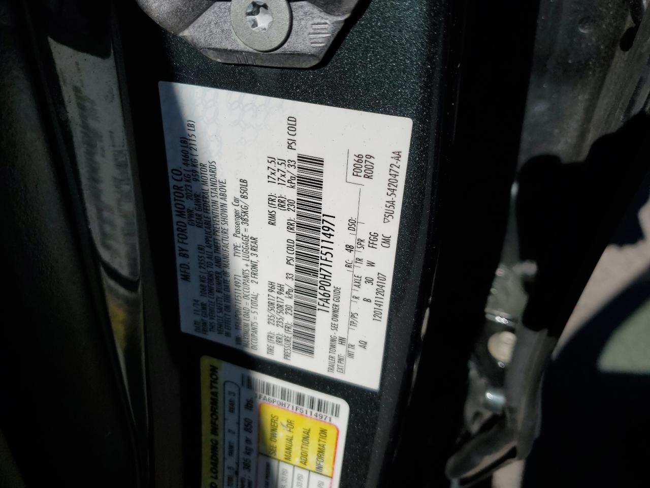 2015 Ford Fusion Se VIN: 1FA6P0H71F5114971 Lot: 86472555