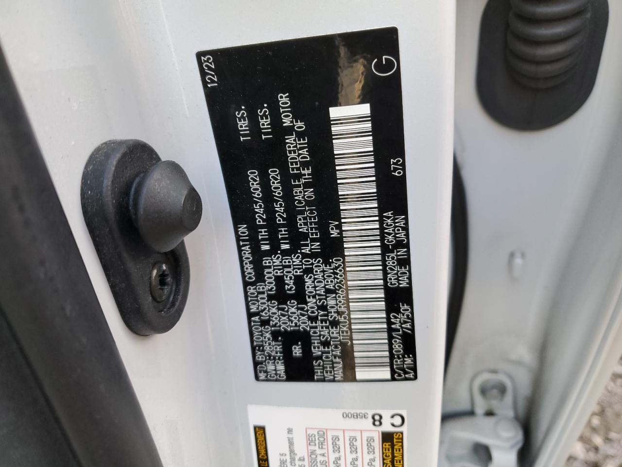 2024 Toyota 4Runner Limited VIN: JTEKU5JR9R6236630 Lot: 85913935