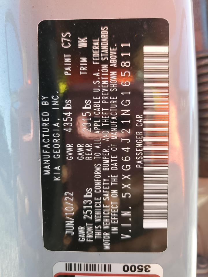 2022 Kia K5 Gt Line VIN: 5XXG64J21NG165811 Lot: 90933935