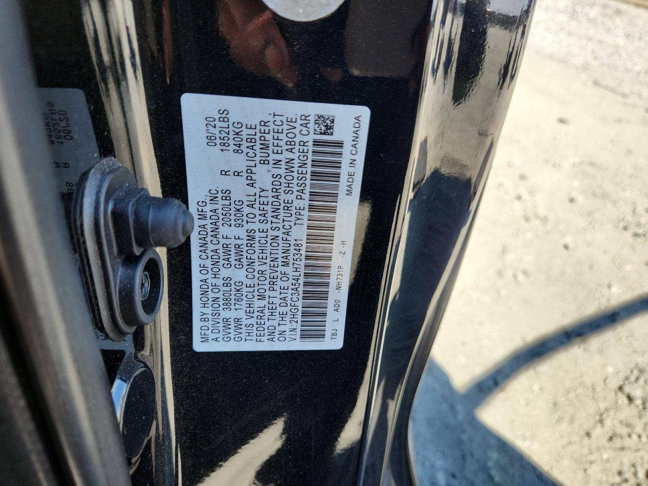 2020 Honda Civic Si VIN: 2HGFC3A54LH753481 Lot: 85886745