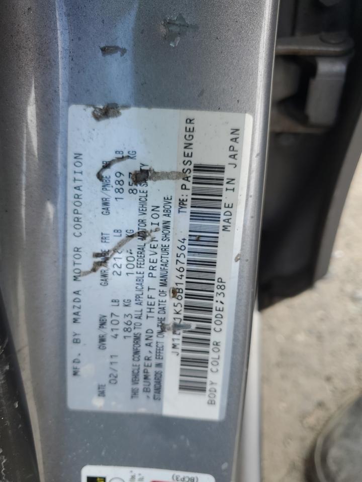 2011 Mazda 3 S VIN: JM1BL1K56B1467564 Lot: 84830025