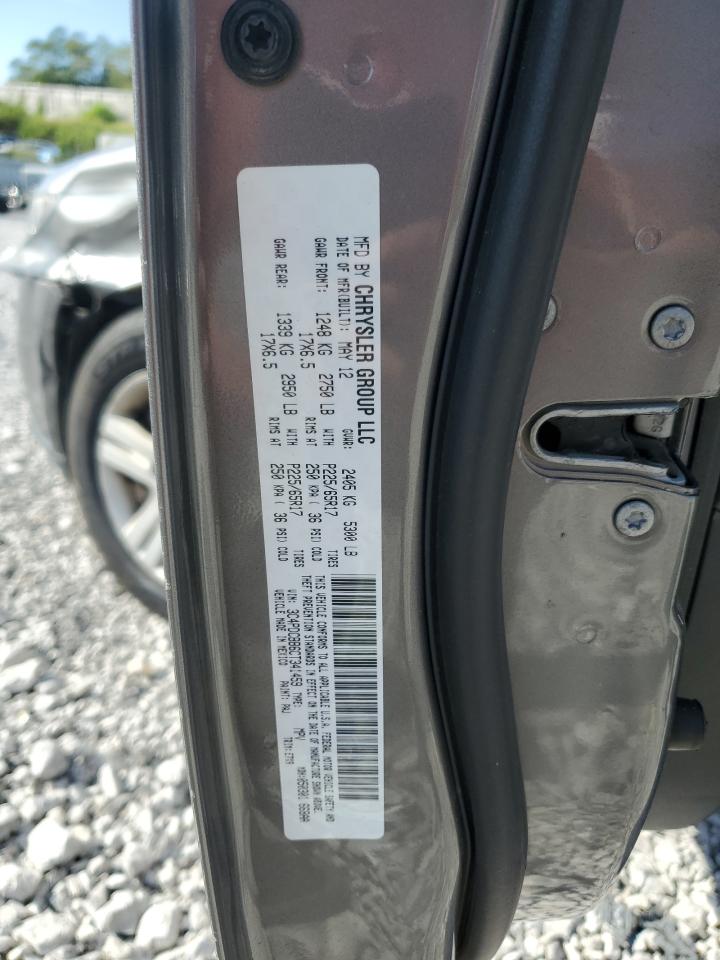 2012 Dodge Journey Sxt VIN: 3C4PDCBB6CT341459 Lot: 82007485