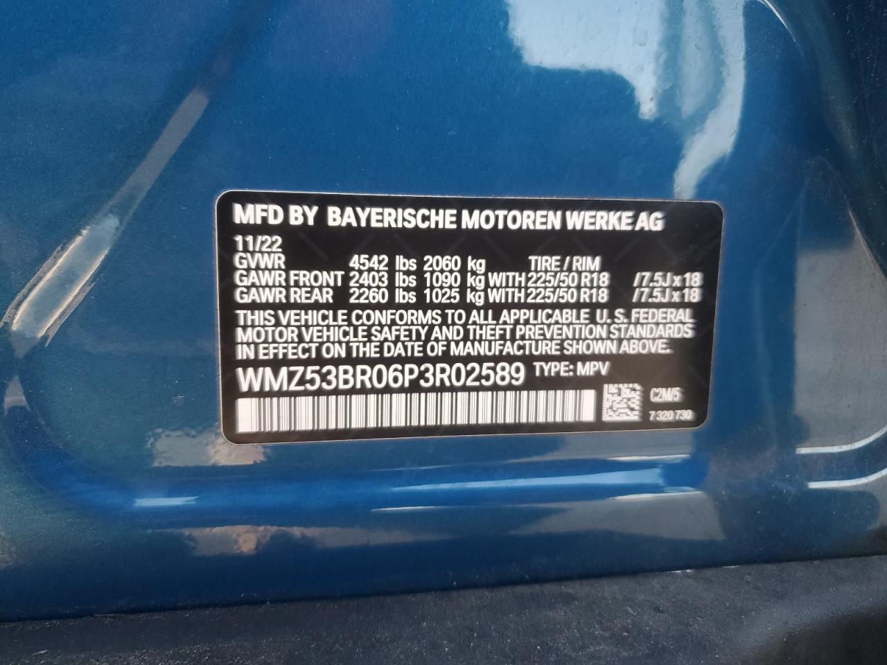 2023 Mini Cooper S Countryman VIN: WMZ53BR06P3R02589 Lot: 90540295