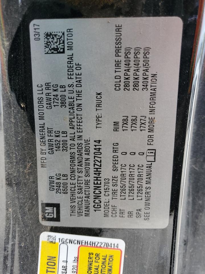 2017 Chevrolet Silverado C1500 VIN: 1GCNCNEH4HZ270414 Lot: 82209265