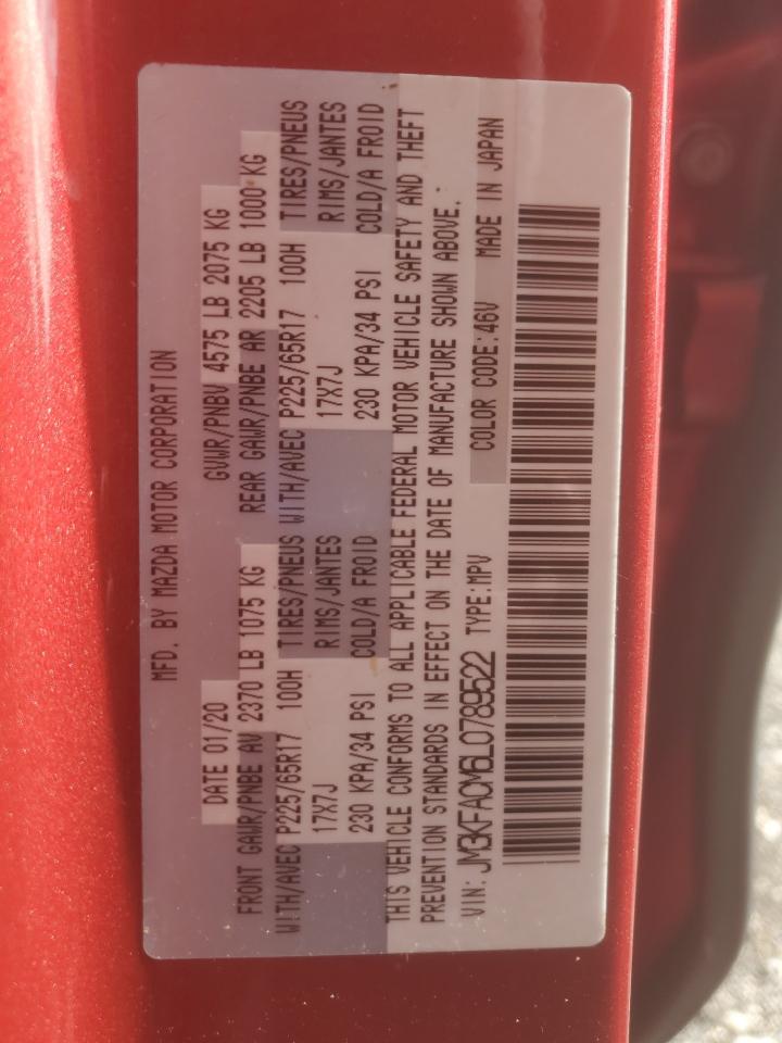 2020 Mazda Cx-5 Touring VIN: JM3KFACM6L0789522 Lot: 82269015