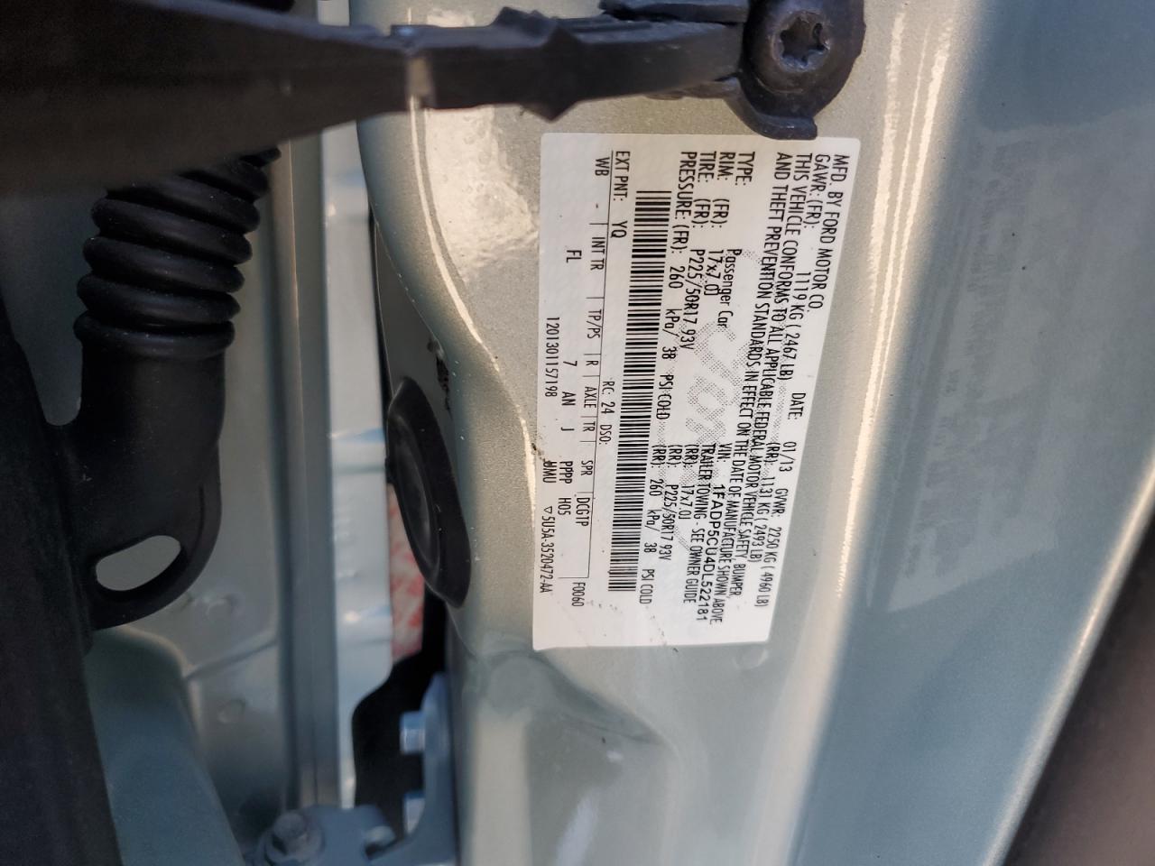 2013 Ford C-Max Premium VIN: 1FADP5CU4DL522181 Lot: 85527935