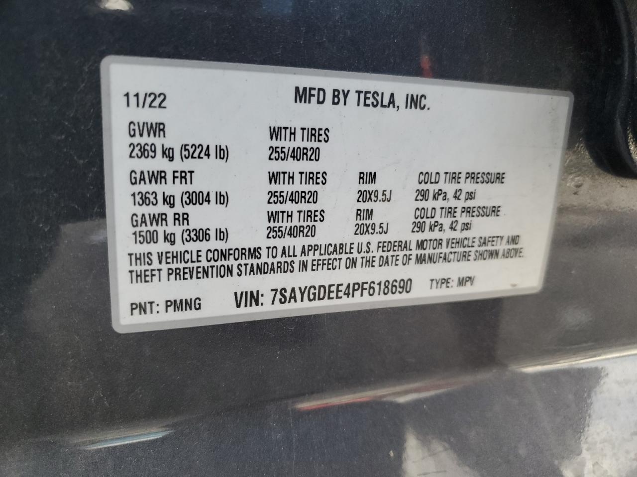 2023 Tesla Model Y VIN: 7SAYGDEE4PF618690 Lot: 82493595