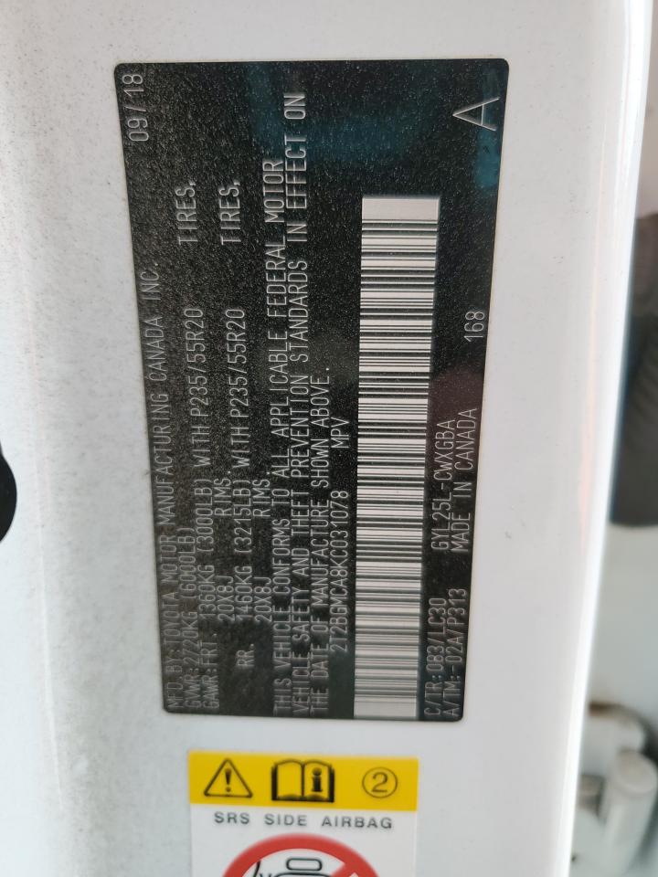 2019 Lexus Rx 450H Base VIN: 2T2BGMCA8KC031078 Lot: 87381065