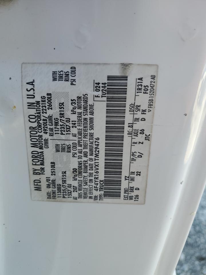 2001 Mazda B3000 Cab Plus VIN: 4F4YR16VX1TM29476 Lot: 82424655