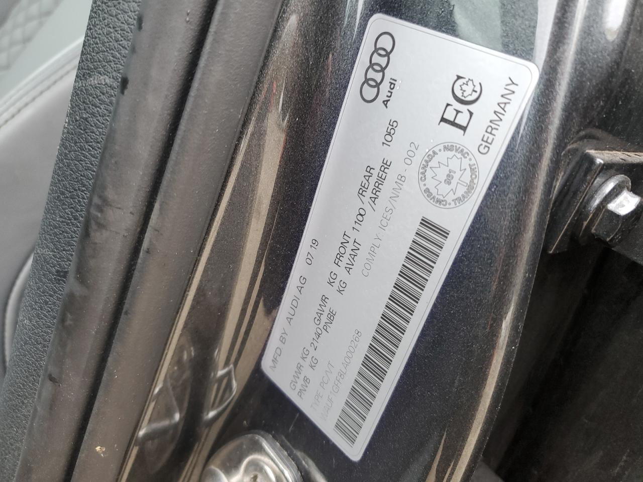 2020 Audi S3 Technik VIN: WAUF1GFF8LA000268 Lot: 85898715