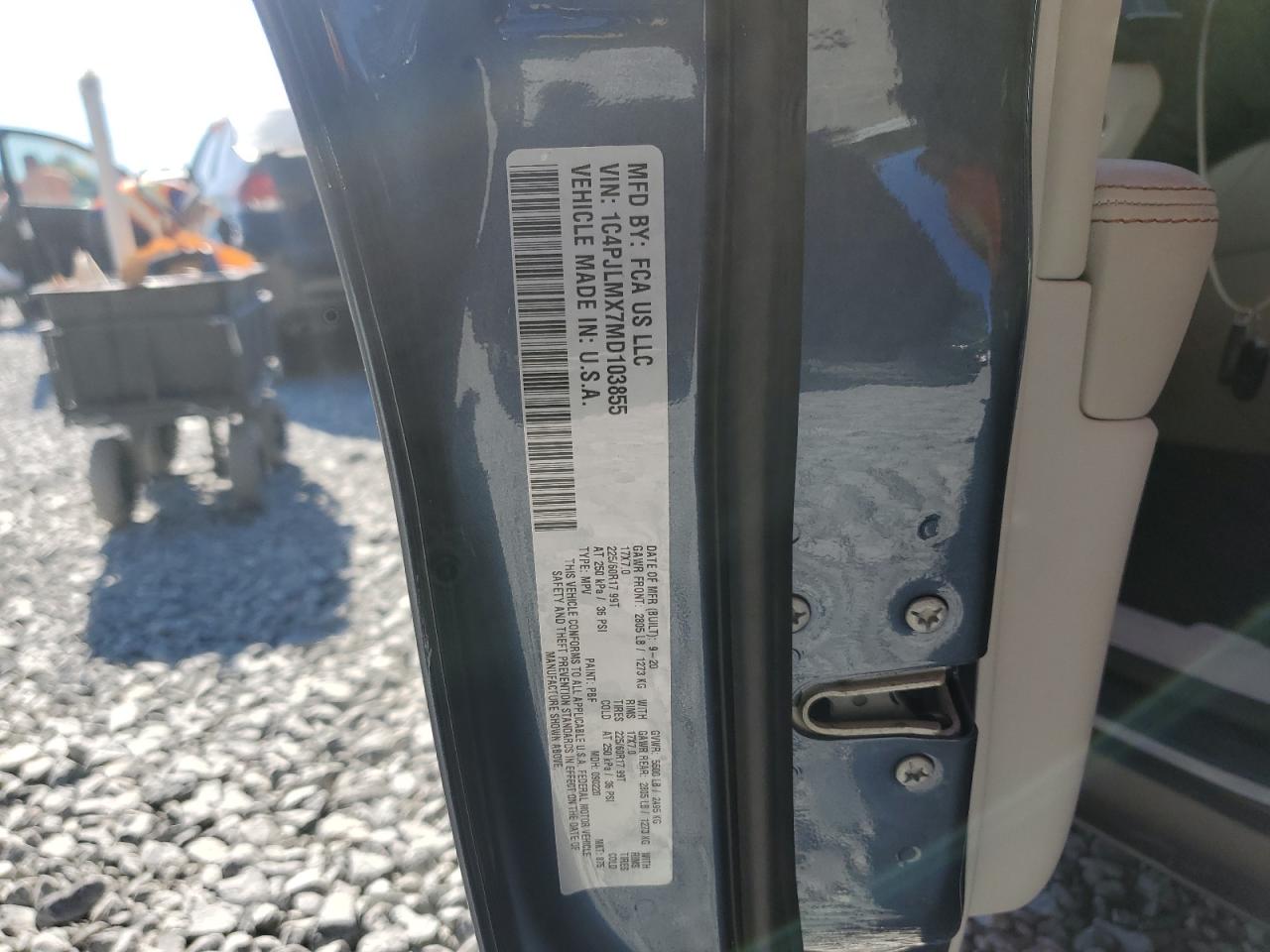 2021 Jeep Cherokee Latitude Lux VIN: 1C4PJLMX7MD103855 Lot: 84360525