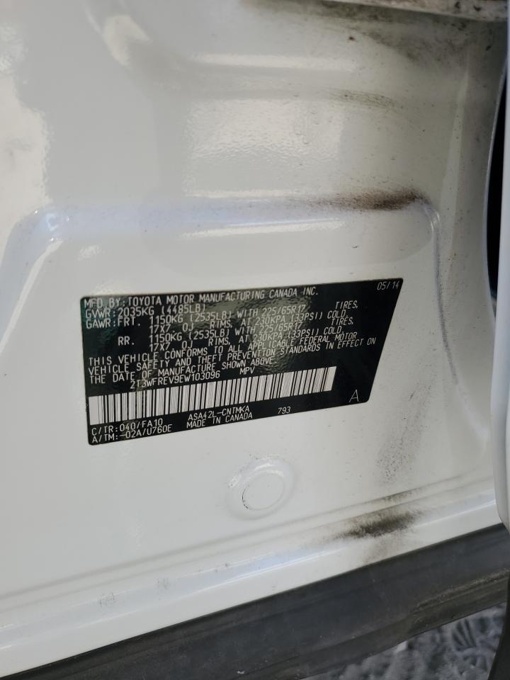 2014 Toyota Rav4 Xle VIN: 2T3WFREV9EW103096 Lot: 82311205