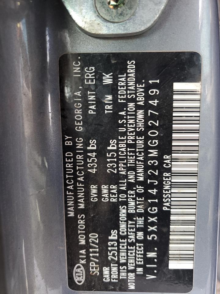 2021 Kia K5 Lxs VIN: 5XXG14J23MG027491 Lot: 86096085