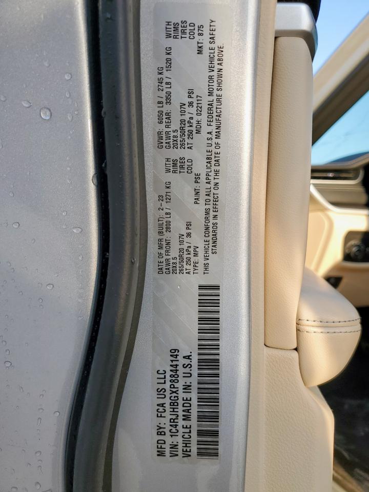 2023 Jeep Grand Cherokee Limited VIN: 1C4RJHBGXP8844149 Lot: 85141665