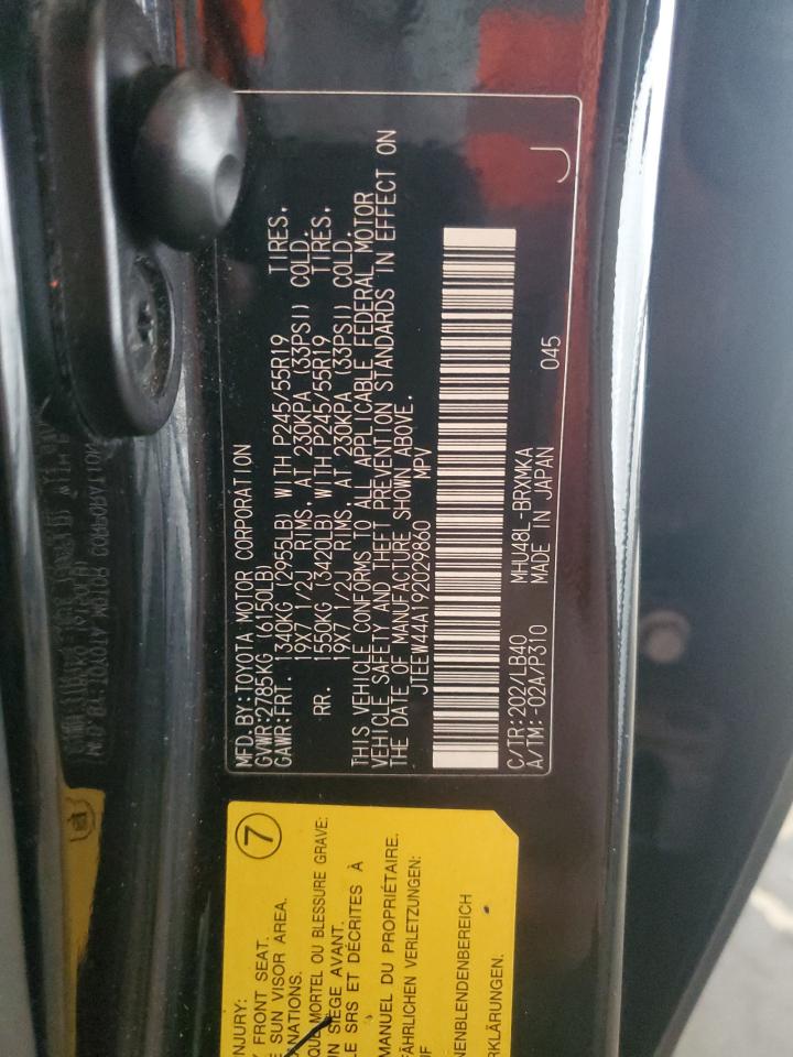 2009 Toyota Highlander Hybrid Limited VIN: JTEEW44A192029860 Lot: 90406785