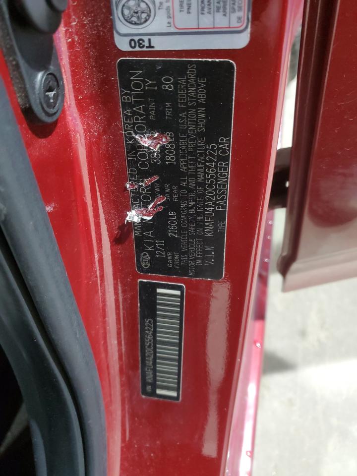 2012 Kia Forte Ex VIN: KNAFU4A20C5564225 Lot: 85927335