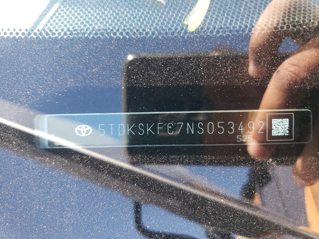 2022 Toyota Sienna Le VIN: 5TDKSKFC7NS053492 Lot: 85648175