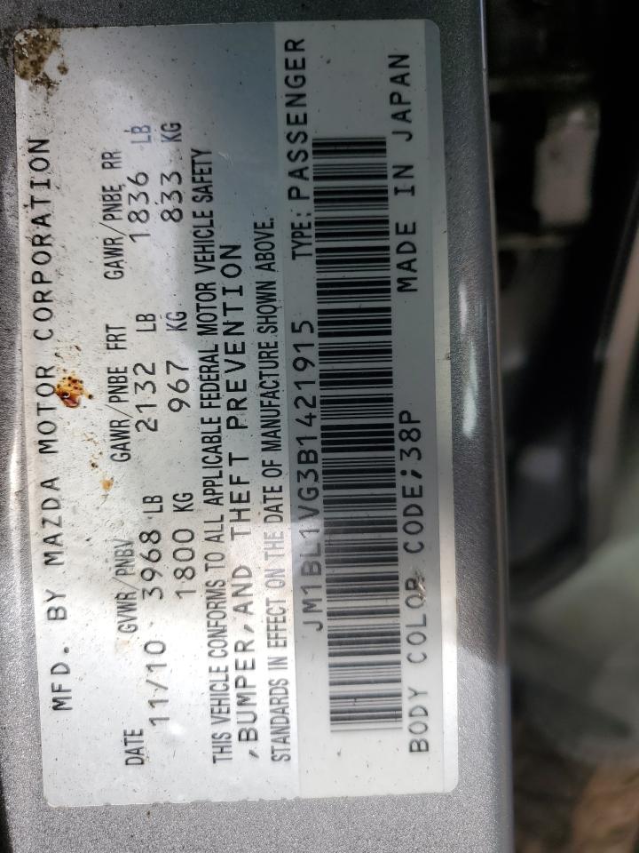 2011 Mazda 3 I VIN: JM1BL1VG3B1421915 Lot: 86595245