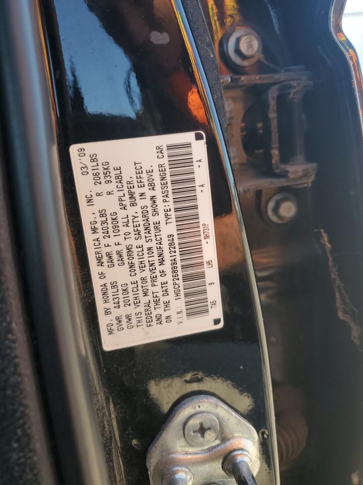 2009 Honda Accord Exl VIN: 1HGCP26899A122849 Lot: 85136125