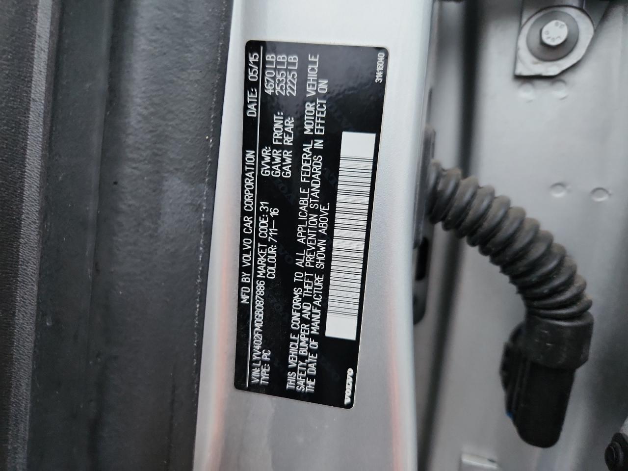 2016 Volvo S60 Platinum VIN: LYV402FM0GB087886 Lot: 82686645