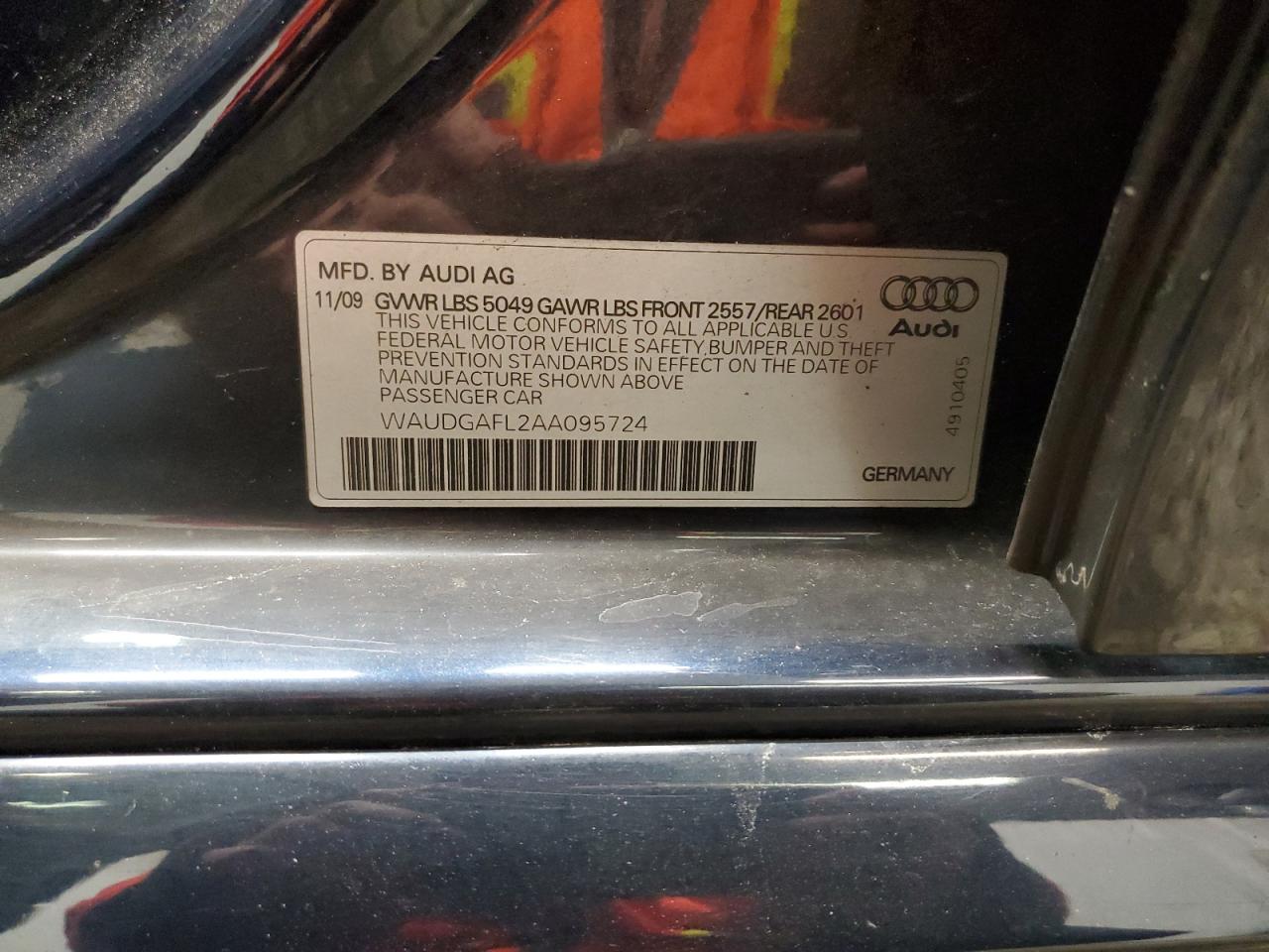 2010 Audi S4 Premium Plus VIN: WAUDGAFL2AA095724 Lot: 90329955