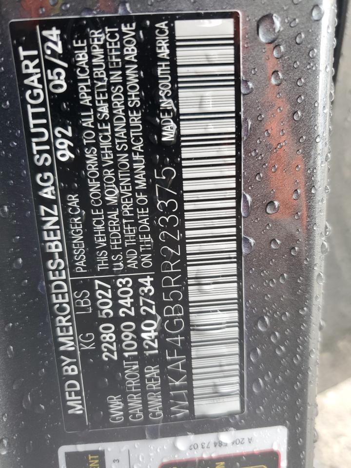 2024 Mercedes-Benz C 300 VIN: W1KAF4GB5RR223375 Lot: 84937845