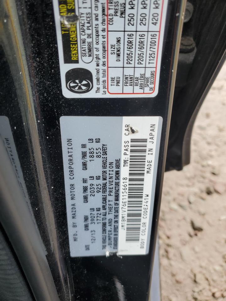 2014 Mazda 3 Touring VIN: JM1BM1V76E1156618 Lot: 89835645