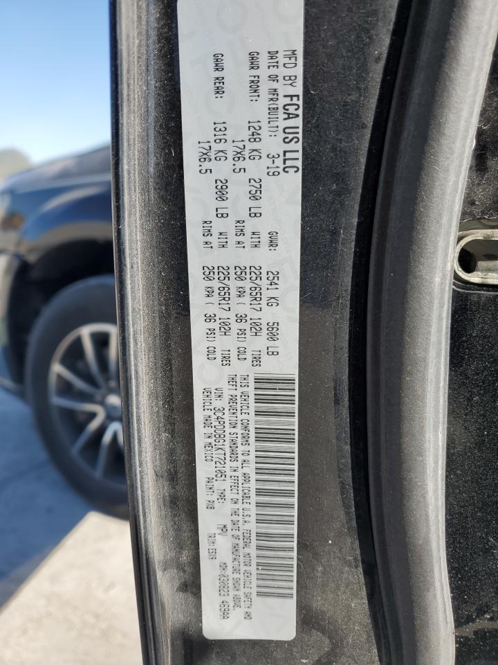 2019 Dodge Journey Se VIN: 3C4PDDBG1KT721051 Lot: 84960085