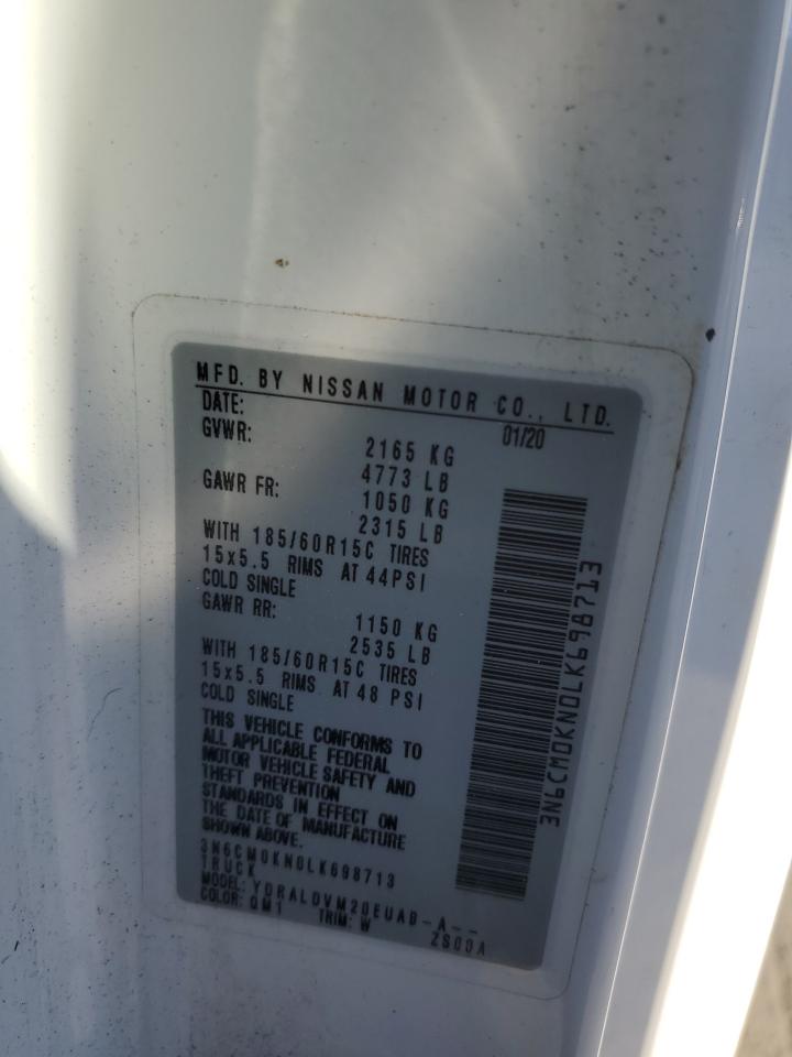 2020 Nissan Nv200 2.5S VIN: 3N6CM0KN0LK698713 Lot: 82395345