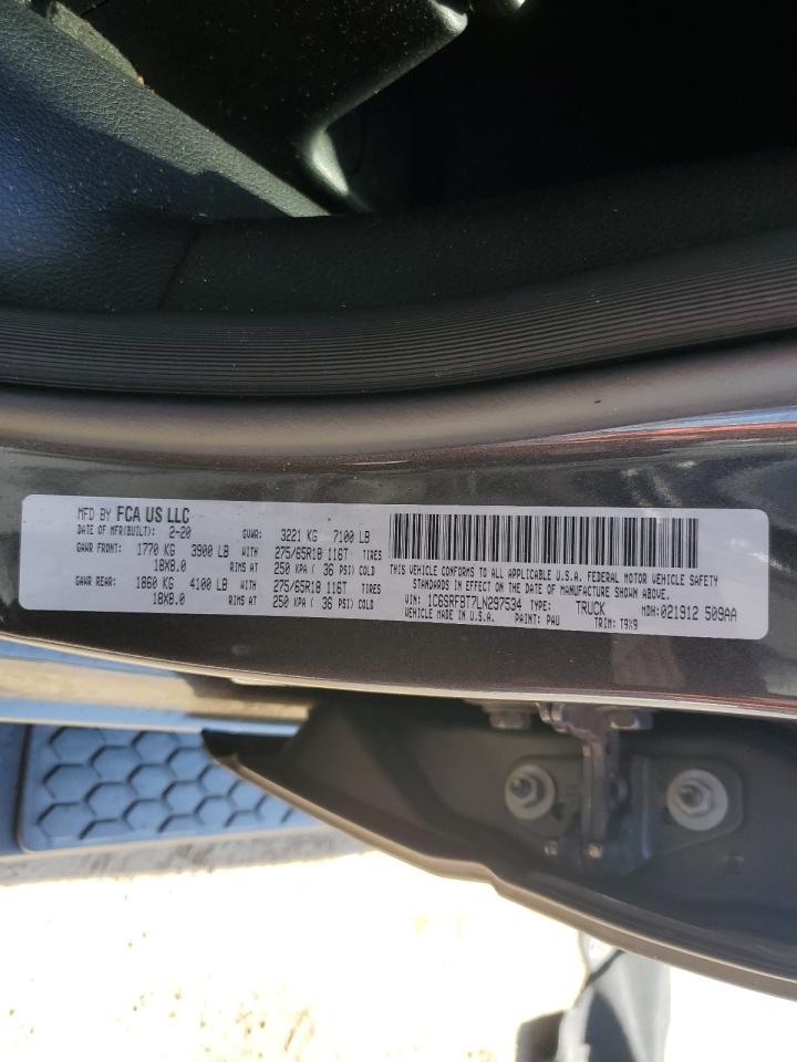 2020 Ram 1500 Big Horn/Lone Star VIN: 1C6SRFBT7LN297534 Lot: 82599455