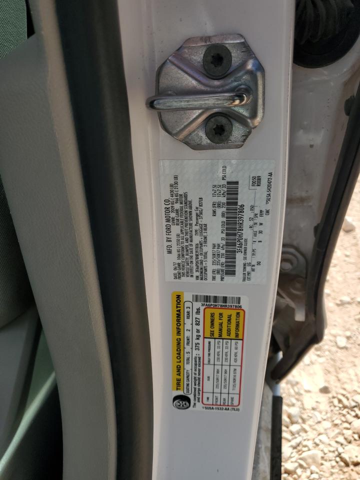 2017 Ford Fusion Se VIN: 3FA6P0H78HR397806 Lot: 85168055