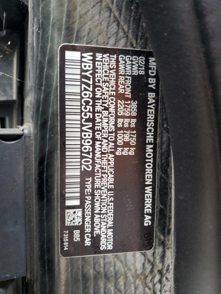 2018 BMW I3 S Bev VIN: WBY7Z6C55JVB96702 Lot: 82231235
